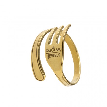 Golden Fork Ring